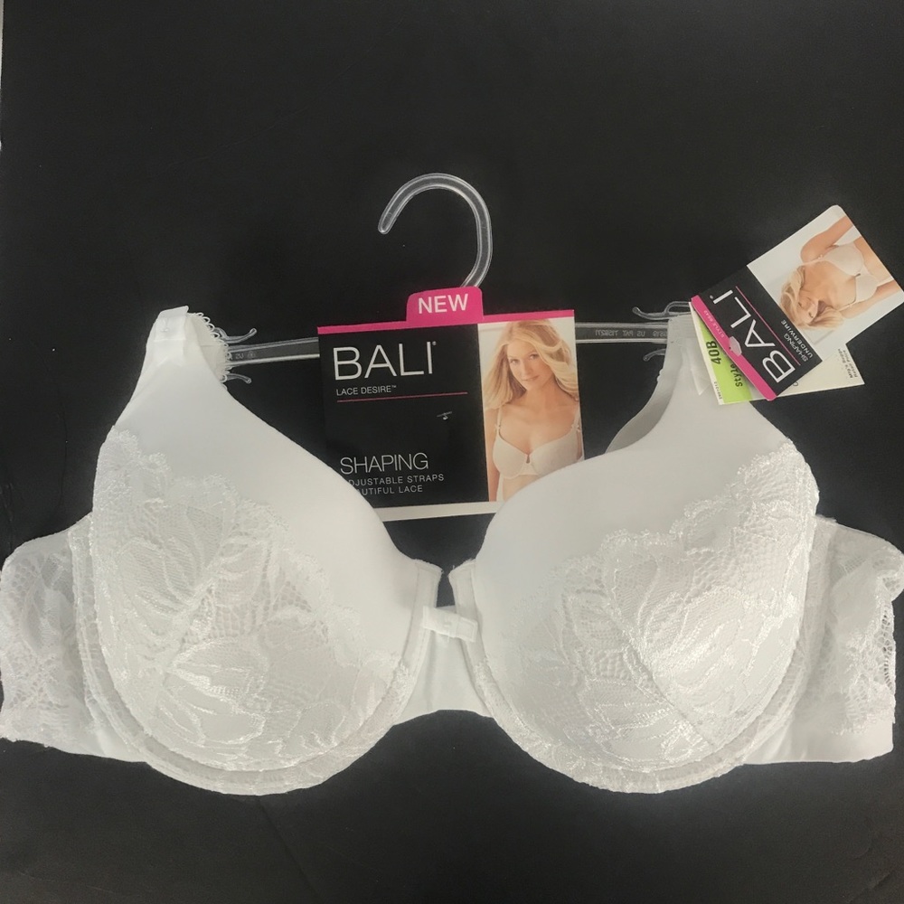 Bali 40B NEW White Lace Bra MSRP $42